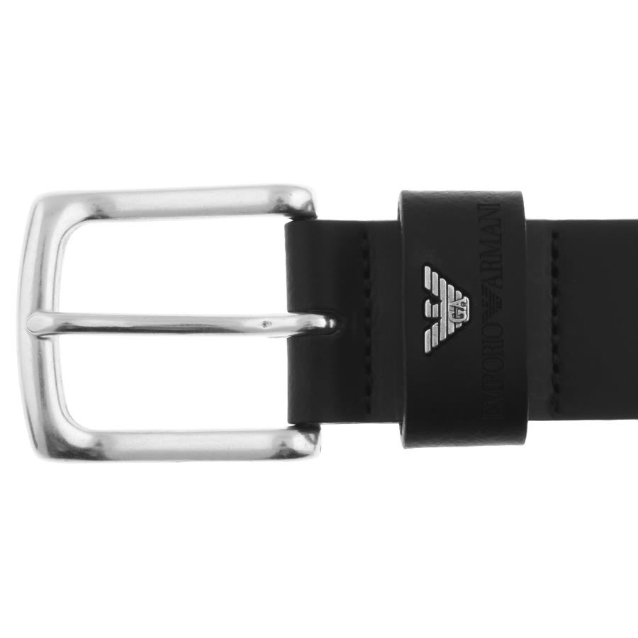 Alternative Image for ProductEmporio Armani Logo Leather Belt Black3